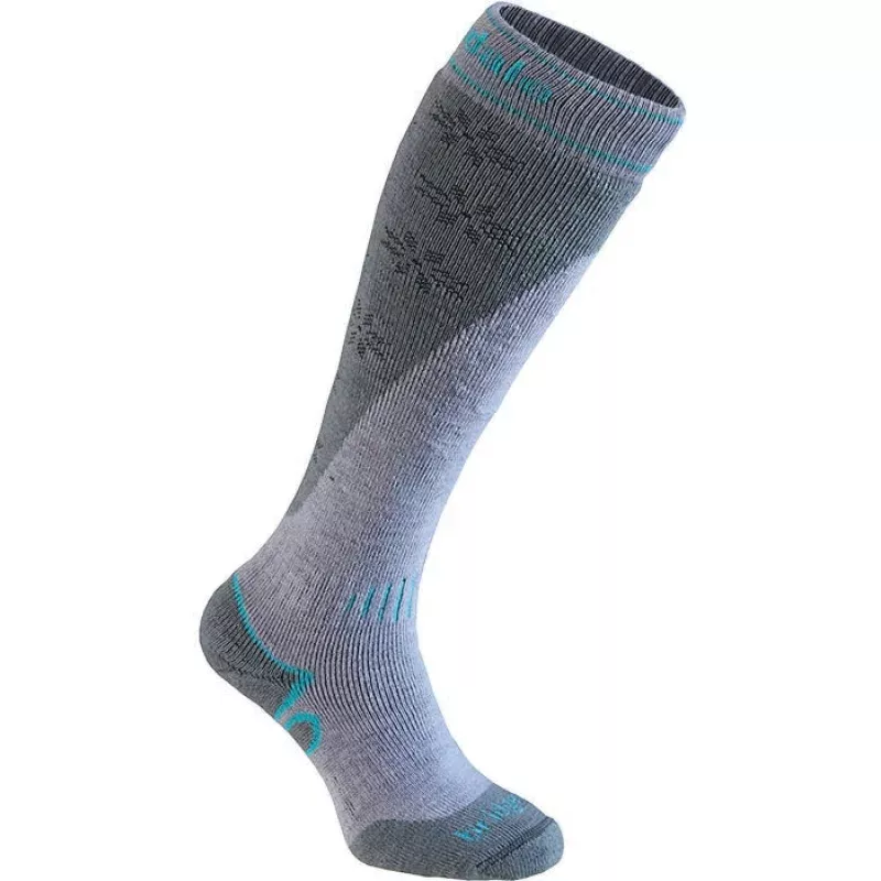 Bridgedale Mtn Women’s Ski Socks – Stone and Grey Midweight Performance