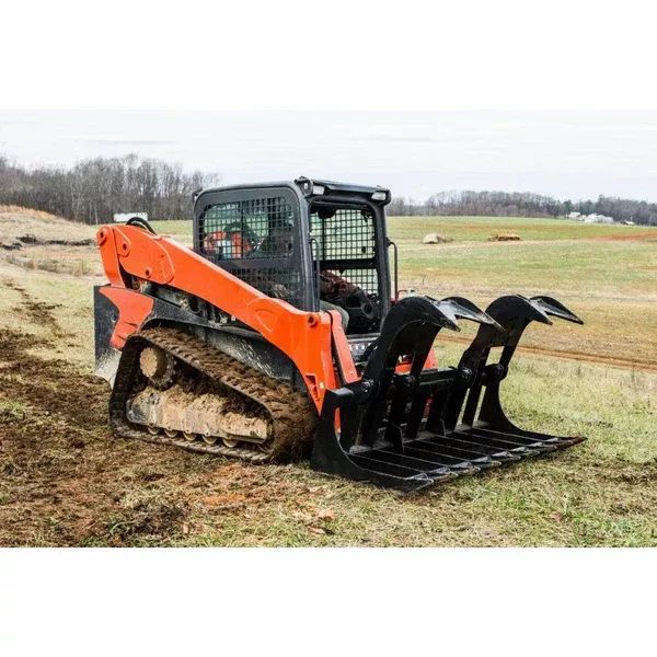 Brown Grapple Bucket (Extreme Duty) | Model BGBXSS Series | Width 67″, 73″ & 82″ | Oil Flow Range 18–30 GPM | For Skid Steer Loaders