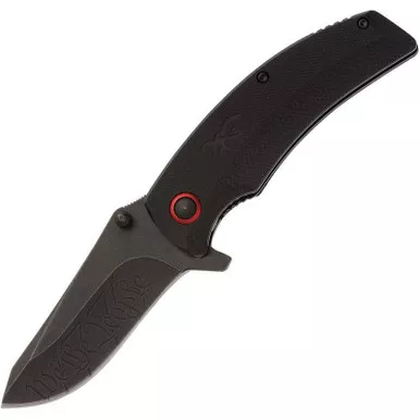 Browning 0440 Patriot 1776 Linerlock Folding Knife 2.75" 7Cr15MoV Plain Edge Steel Blade, Black G10 Handle