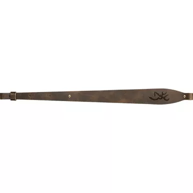 Browning 122488 Big Buckmark Gun Sling with Embossed Buckmark and Brass Hardware, Leather, Brown