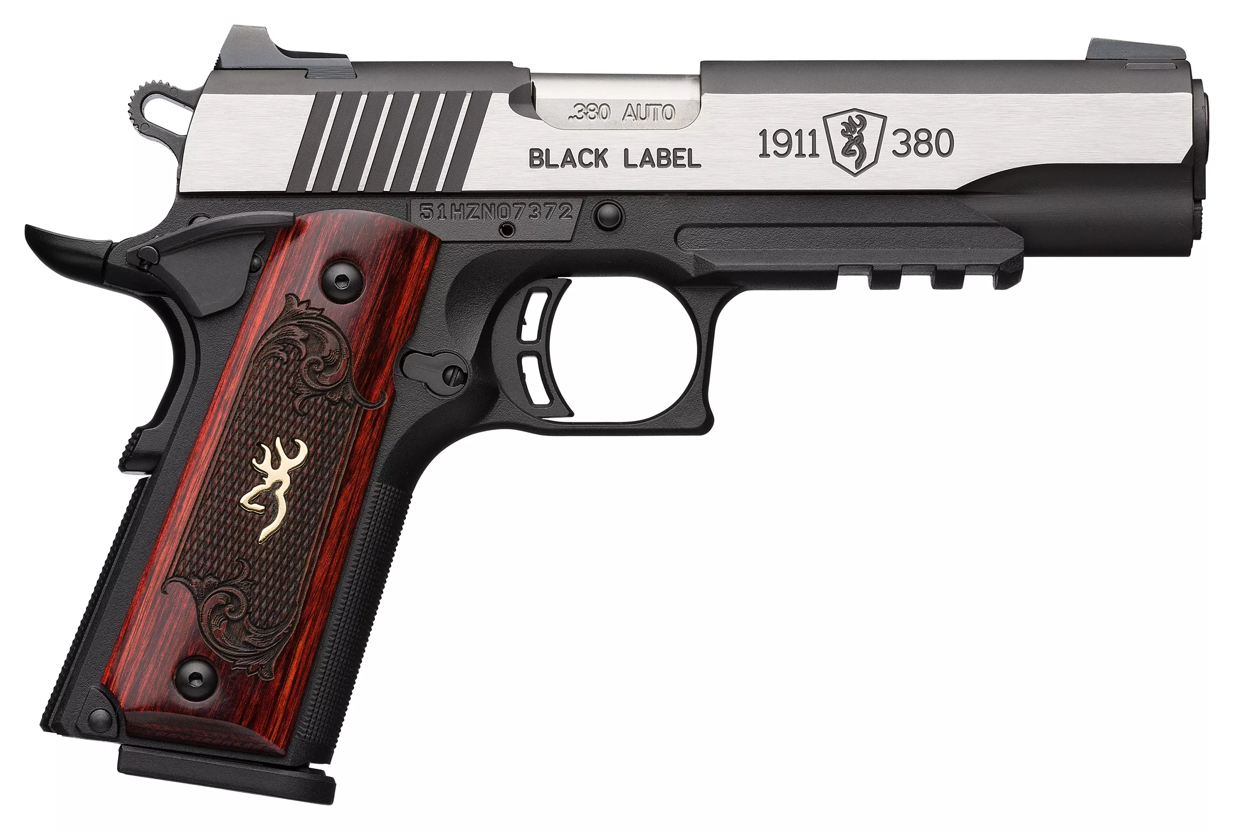 Browning 1911-380 Black Label Medallion Pro Compact 380 ACP 3.63″ Pistol Black/Beavertail