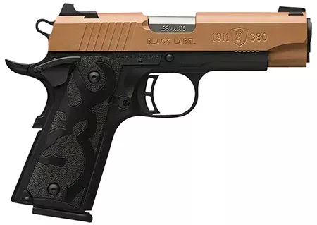 Browning 1911 Black Label Compact .380ACP 10+1 3.63″ Stainless Barrel Copper Cerakote Slide Black Polymer Frame 051988492