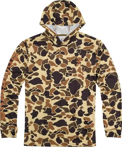 Browning Hooded L-sleeve Tech – T-shirt Vintage Tan Med