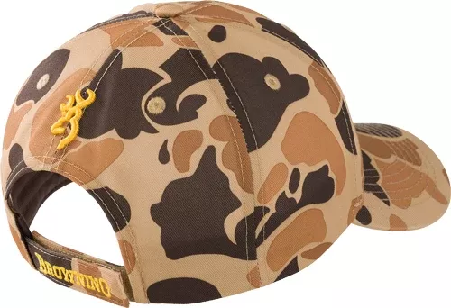 Browning Rimfire Cap Buckmark – Logo Vintage Tan Camo Velcro