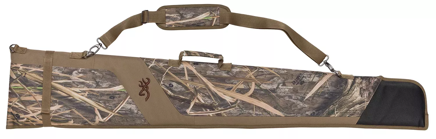 Browning Waterfowl Slip Shotgun Case 52 Mossy Oak Shadow Grass Blades Polyester Flap Closure"
