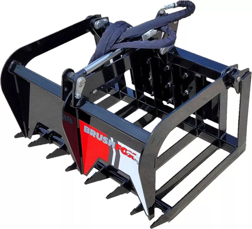 Brushfox Extreme HD Brush Grapple | EXTHD Series | 37″–84″ Width | 8–10+ GPM | For Skid Steer