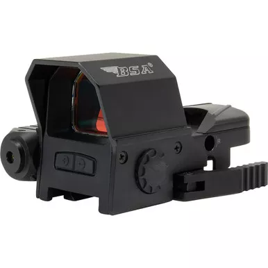 BSA Optics RS-3324RL Reflex Sight 33x24 w/ Red Laser Dovetail/Weaver Mount, Black