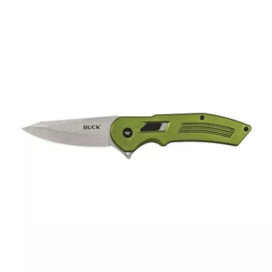 Buck Hexam Spring Assisted Knife Green Ti (3.3" SW) 0262ODS