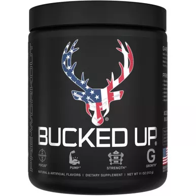 Bucked Up 1001110 Pre-Workout Rocket Pop 30, Serving Tub, Black