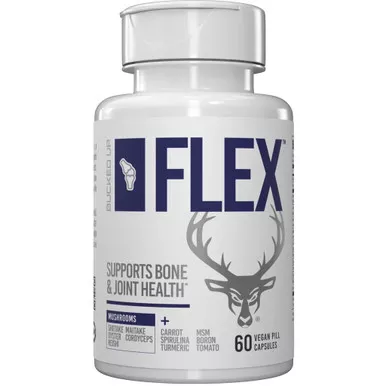 Bucked Up 2163199 Flex Bone & Joint Supplement, 60 Capsules, White