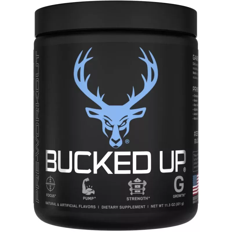 Bucked Up Pre-Workout Blue Raz – 30 Serving Tub by Bucked Up