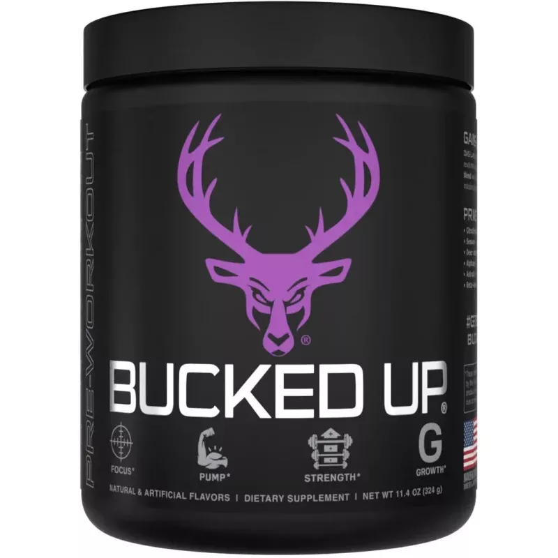 Bucked Up Pre-Workout Grape Gainz – 30 Serving Tub