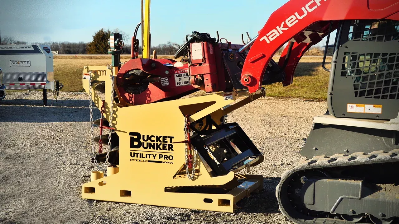 Bucket Bunker Utility PRO | Model 400500 | 64″ x 49.5″ Storage System | Heavy-Duty Attachment Organizer | 8 To 30+ GPM | For Skid Steer