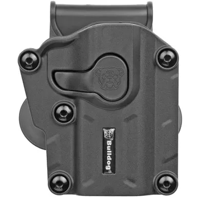 BULLDOG CASES Max Multi-Fit Right Hand Black Polymer Holster w/ Paddle (MX-001)