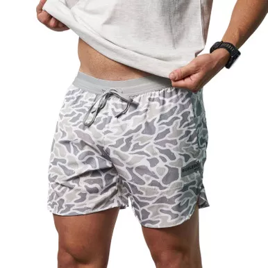 BURLEBO White Camo Running Shorts (RUNS-WC)