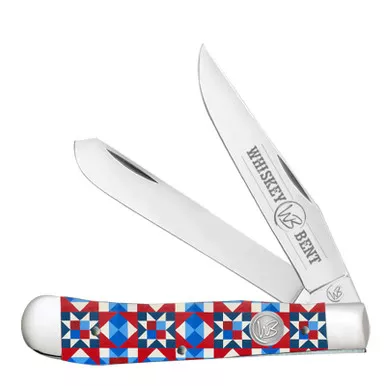 Burnt Bone Traditional Pocket Knife Single Clip Blade