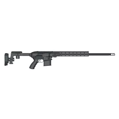 Bushmaster 0110001BLK BA30 308 Win 10+1 24" Black Threaded Barrel, Black Hard Coat Anodized 14" M-LOK Handguard, Black Aluminum Folding Chassis Stock, AR Style Grip, Ambidextrous