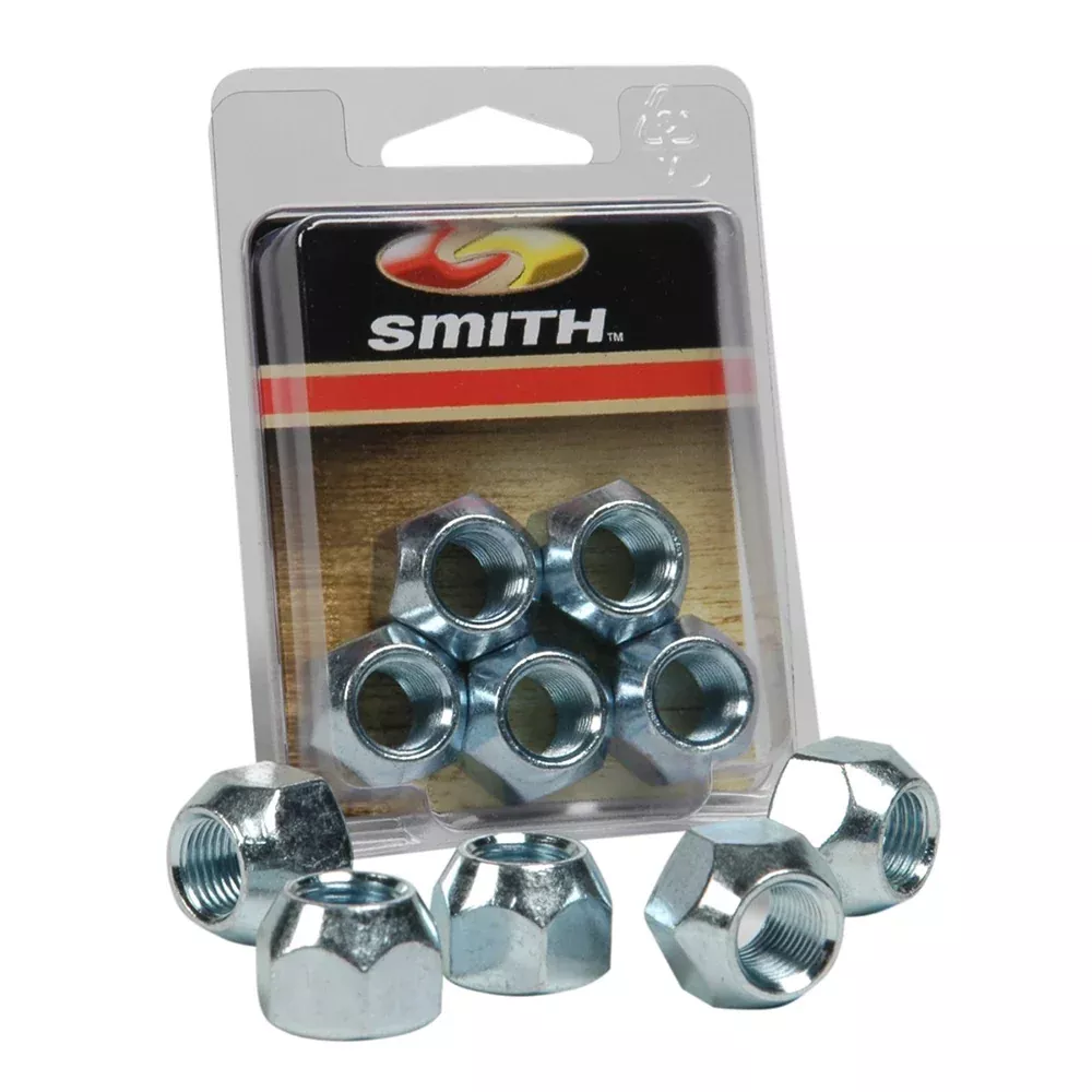 C.E. Smith Package Wheel Nuts 1/2 – 20 – 5 Pieces – Zinc