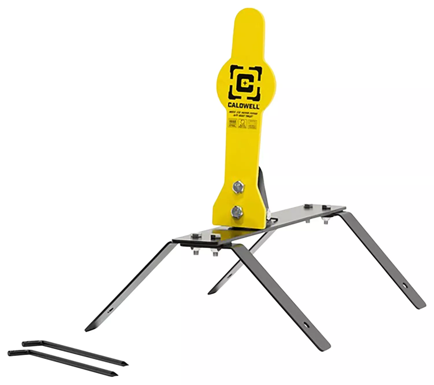CaldwellAuto Reset33% Rifle Yellow AR500 Steel Pepper Popper Includes Ground Stakes