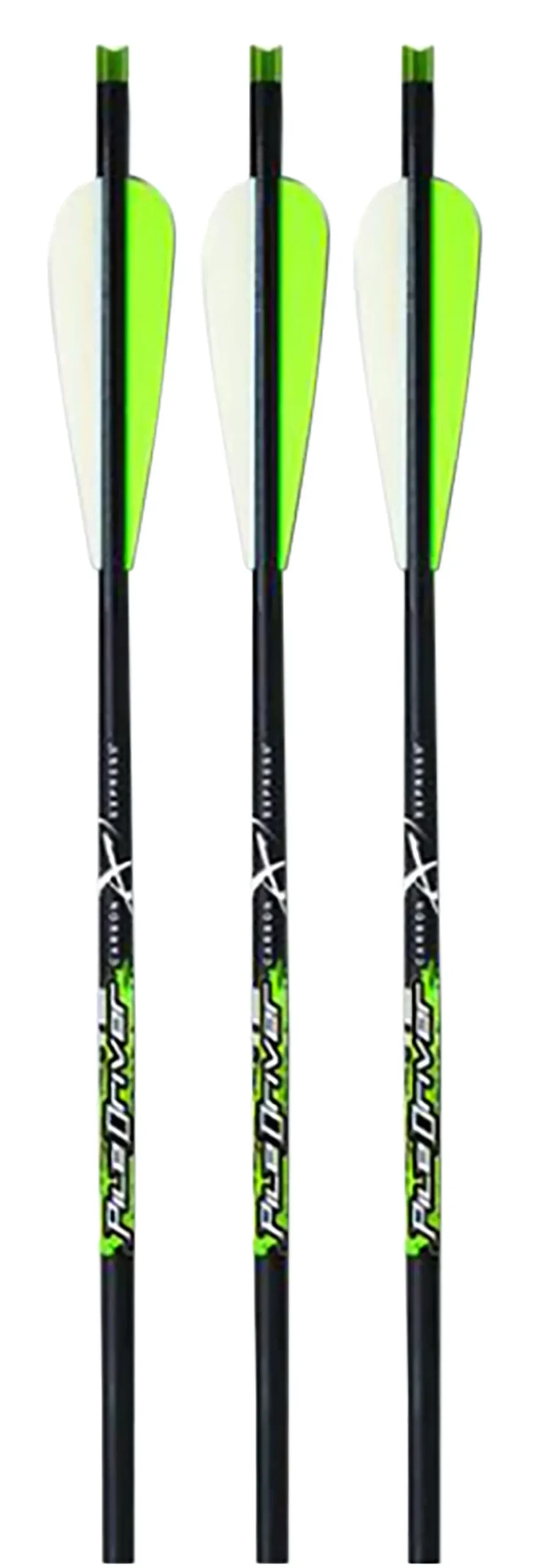 Carbon Express Piledriver Crossbolt Black/Green Carbon Fiber Composite 20″ 3 Pack