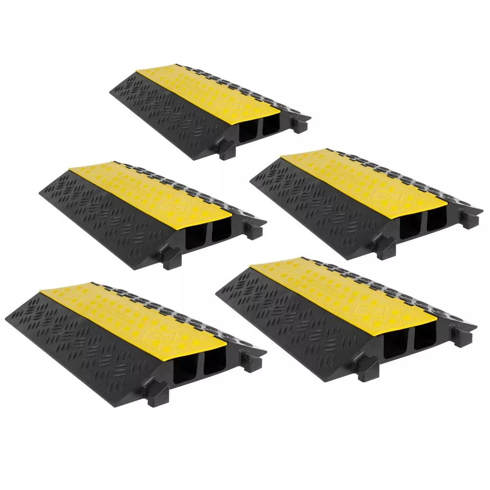 Cargo Equipment Corp Guardian 2-Channel Cable Protector | Model DH-CP-7-5 | Cable Size 3.25″ Dia. | Capacity 10,000 lbs./Axle | For Public Events, Jobsites & Industrial Safety