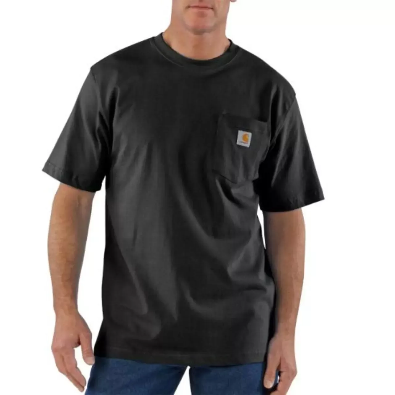 Carhartt Men’s Cotton S/S Pocket Crew T-Shirt – Black