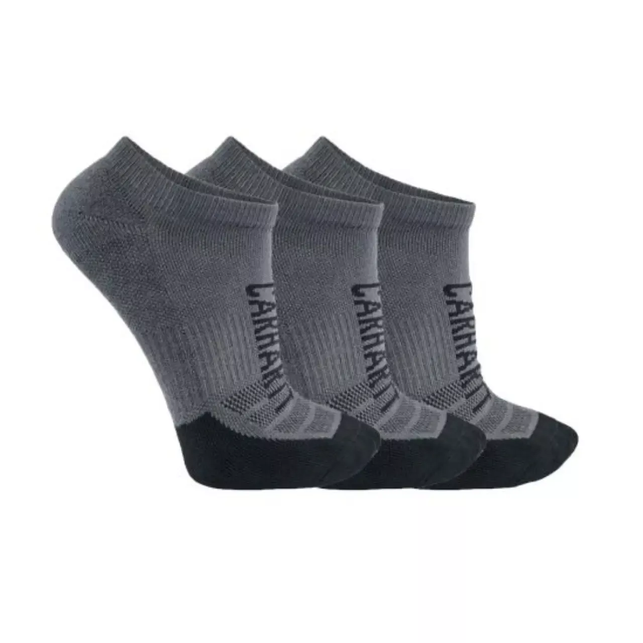 Carhartt Men’s Force 3-Pack Low-Cut Logo Crew Socks – Carbon Heather