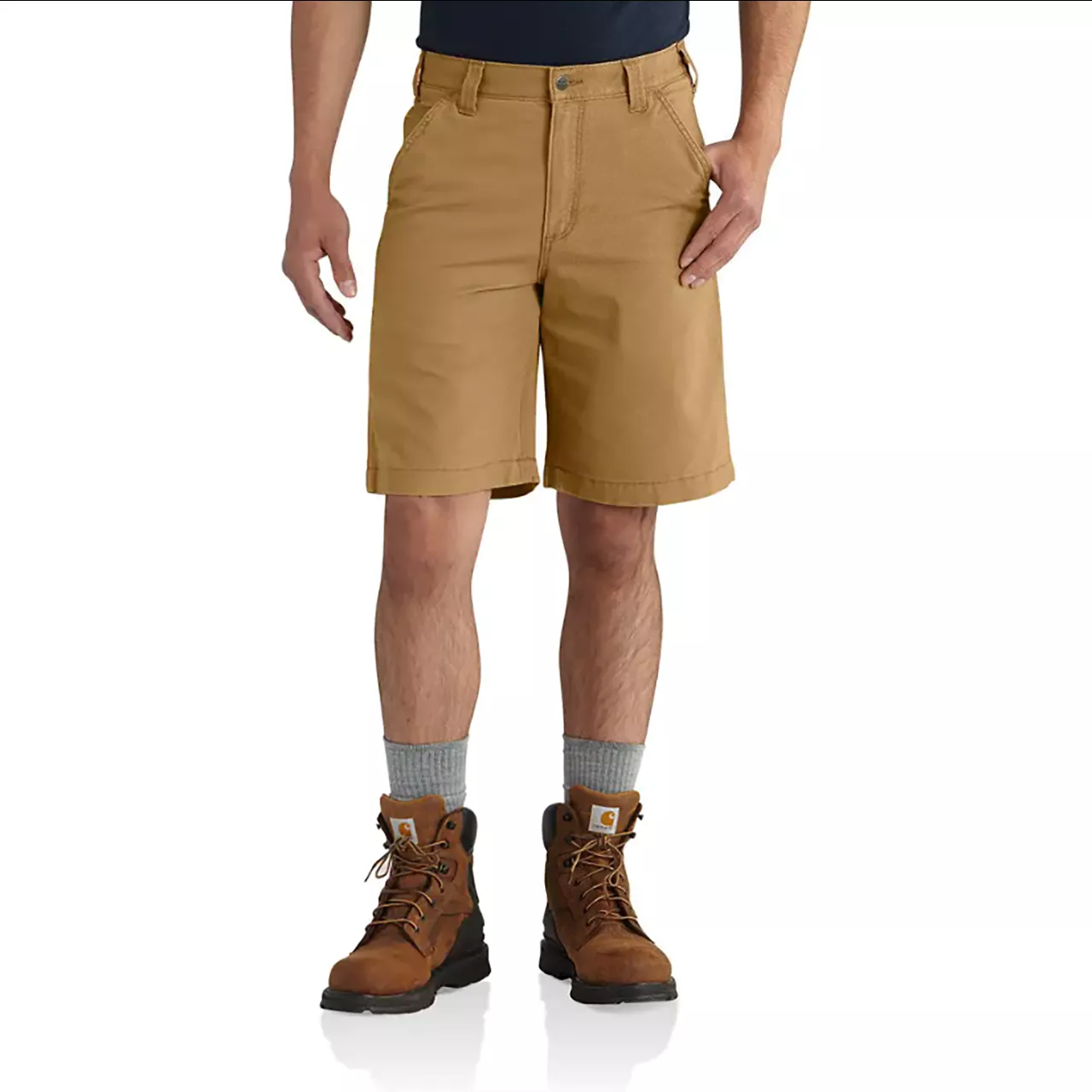 Carhartt Men’s Rugged Relaxed 10″ Canvas Work Shorts – Hickory