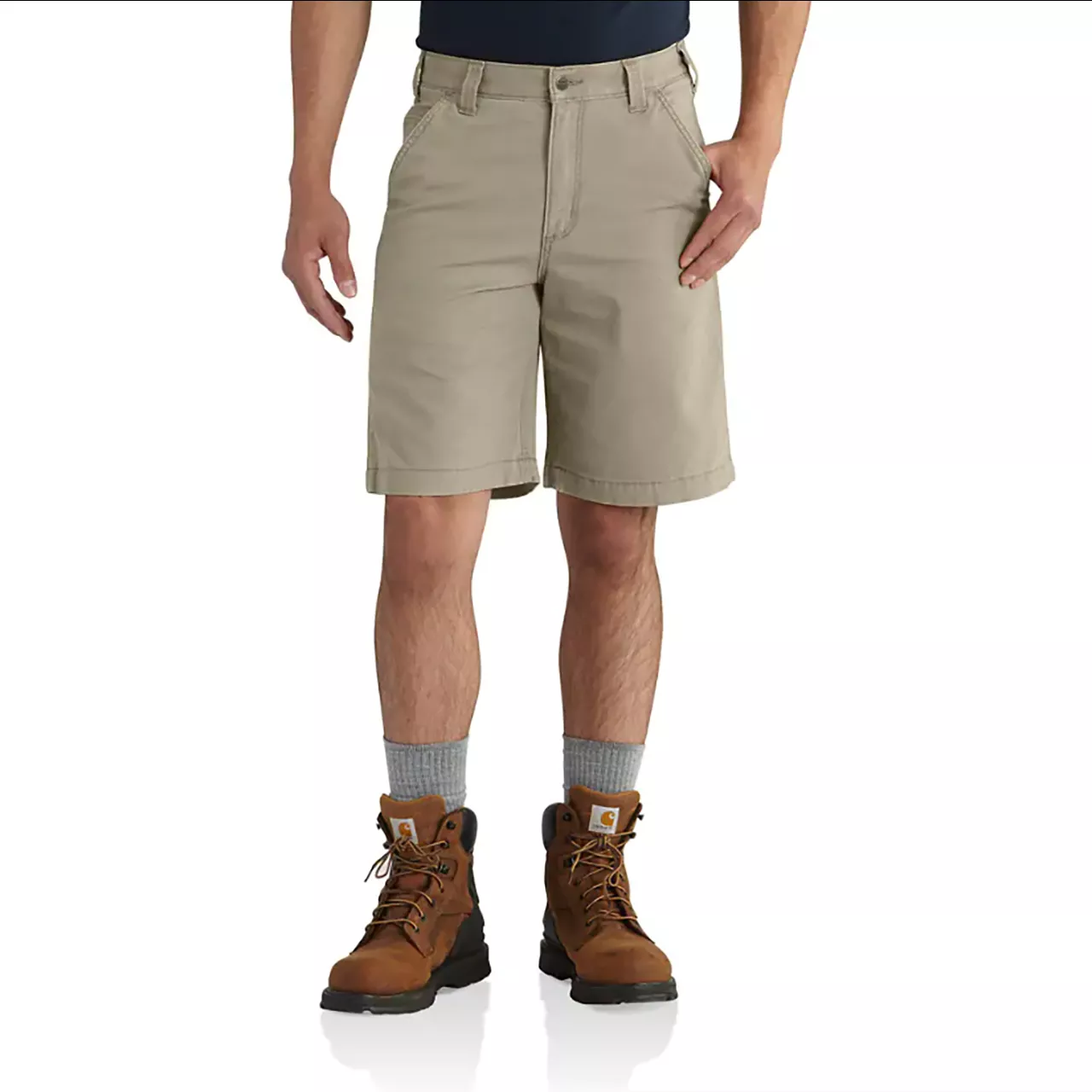 Carhartt Men’s Rugged Relaxed 10″ Canvas Work Shorts – Tan