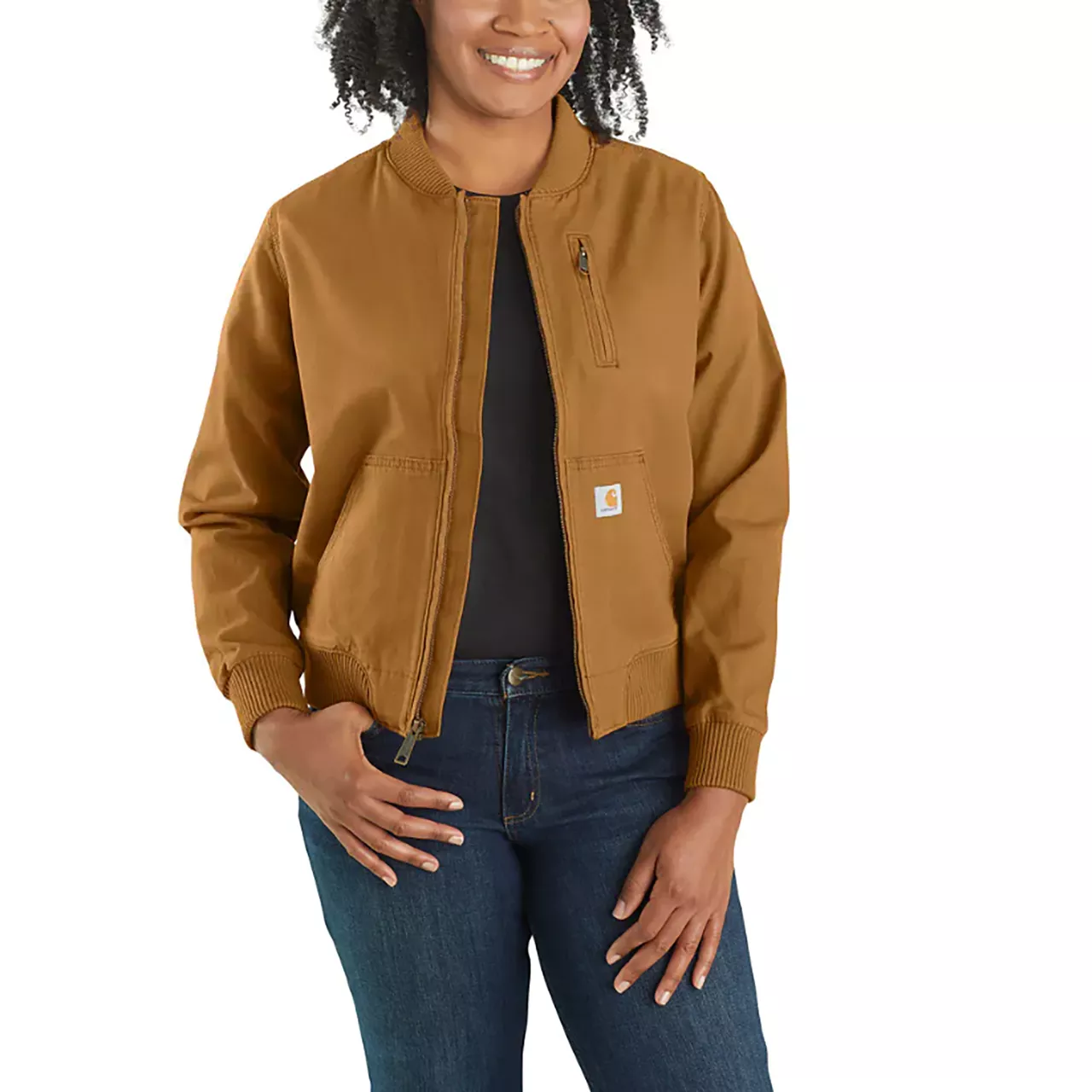 Carhartt Women’s Rugged Flex Carhartt Brown Canvas Jacket