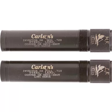 Carlsons 7650 Delta Waterfowl Choke Browning Invector DS MR/LR 12 Gauge, Black, 2 Pack