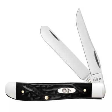 Case Rough Black Jigged Synthetic Mini Trapper Folding