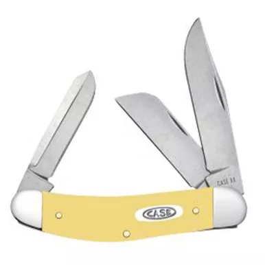 Case Sowbelly Yellow Synthetic Folding Stonewash Sheepsfoot