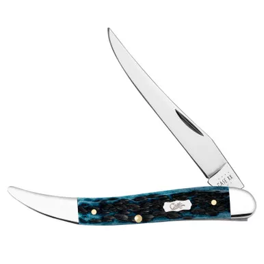 Case XX Medium Toothpick 51855 Pocket Worn Mediterranean Blue Bone Folding Pocket Knife