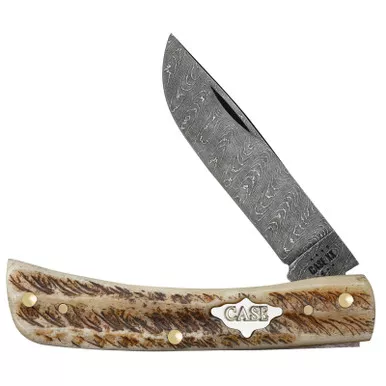 Case XX Sodbuster Jr 77461 Damascus Vintage Bone 2 7/8" Skinner