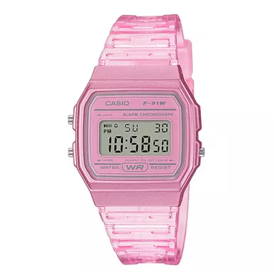 CASIO F91WS-4 Pink Quartz Watch with Resin Strap (F91WS-4)