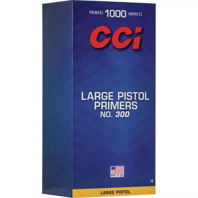 CCI 12 Standard Pistol Primers 300 Large, Yellow, 1000 Count