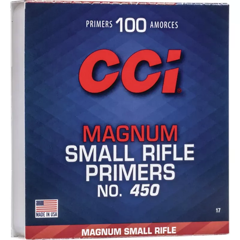 CCI Rifle Primers 450 Magnum Small 1000 ct. HAZ
