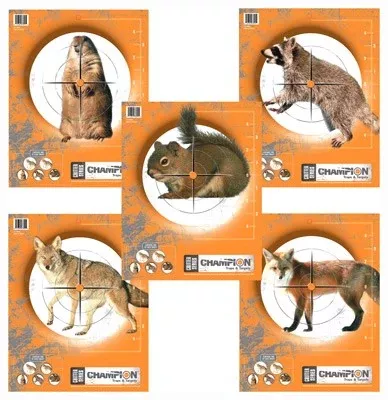 Champion Critter Series Target – Paper 2ea. Of 5 Animals 10-pk.