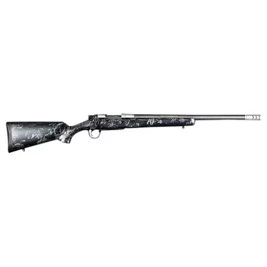 Christensen Arms 8010622200 Ridgeline FFT TI Full Size 6.5 PRC 3+1 20" Stainless Threaded Barrel, Drilled & Tapped Aluminum Receiver, Black w/Gray Accents Fixed Sporter Carbon Fiber Stock, Right Hand