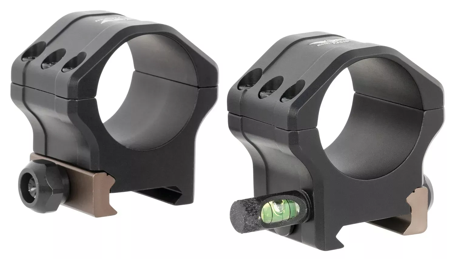 Christensen Arms Tactical PRSR-HD 30mm Medium Scope Rings Anti-cant Bubble Level Black Anodized Aluminum 8100004201