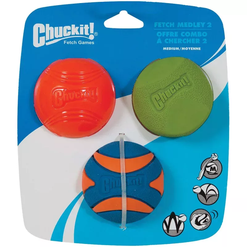 CHUCKIT! Fetch Medley 2.0 Medium Dog Toy for Interactive Play
