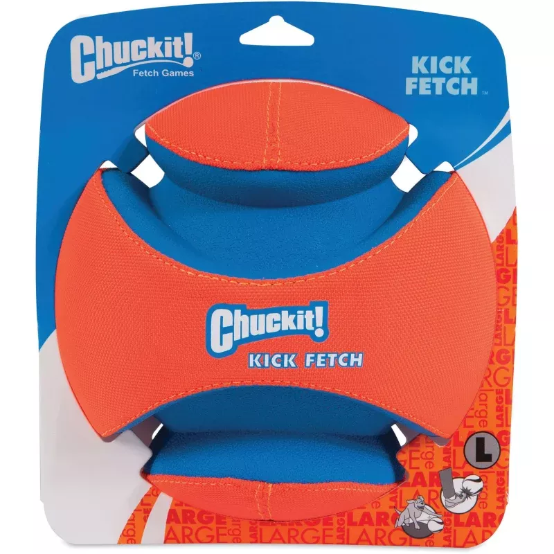 CHUCKIT! Kick Fetch Dog Toy – Durable Rubber Ball for Active Play