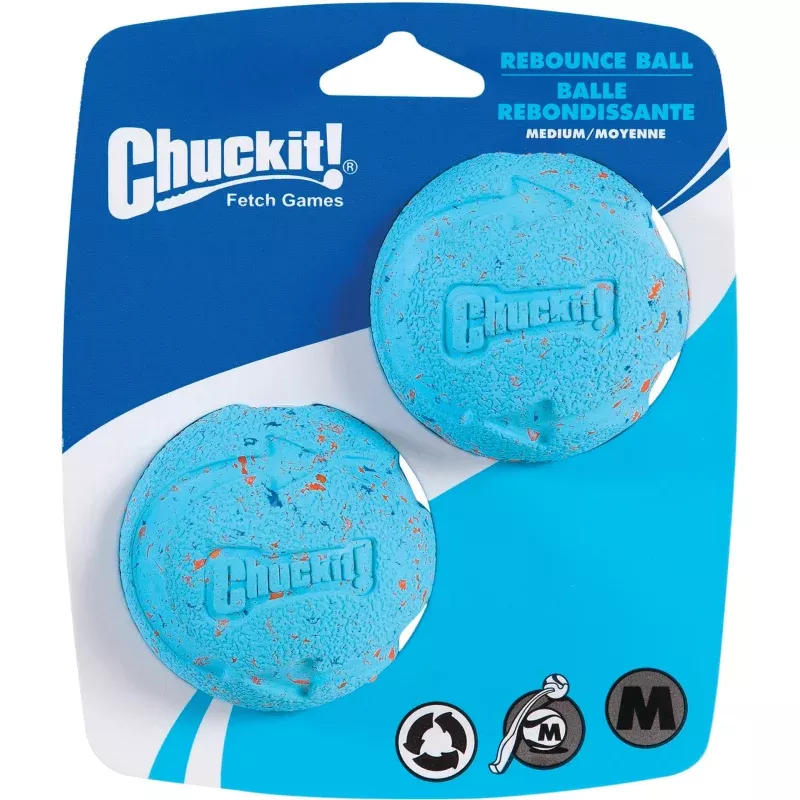 CHUCKIT! Rebounce Ball Medium 2 Pack – Durable Interactive Dog Toys