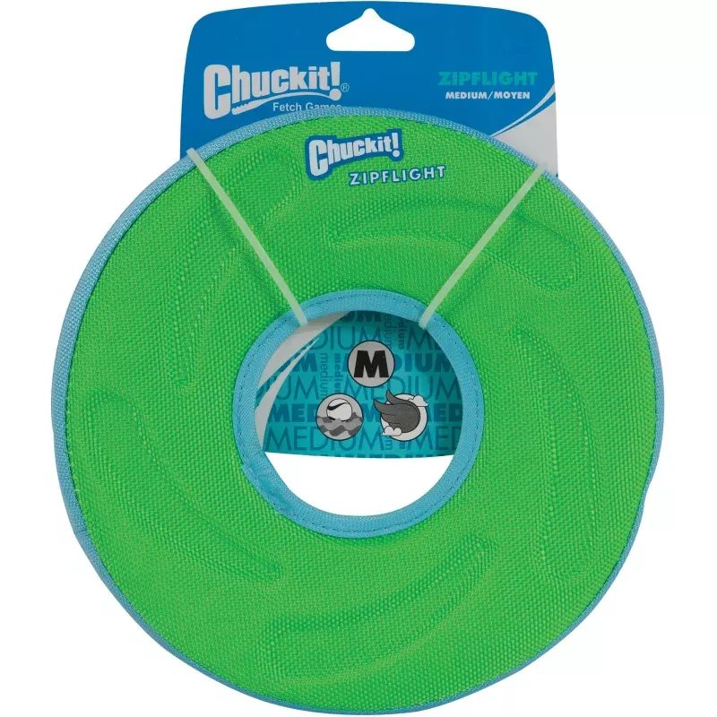 Chuckit! Zipflight Ring Medium Assorted – Durable Flying Toy for Dogs