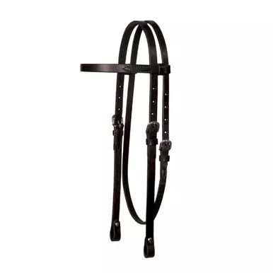 CIRCLE Y 5/8in Lightweight Classic Smooth Browband Headstall (0125)