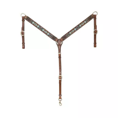 CIRCLE Y Buckskin Beaded Breast Collar (1072-20-S5)