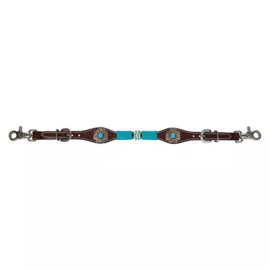 CIRCLE Y Turquoise Roundup Wither Strap (1025-45-SC)
