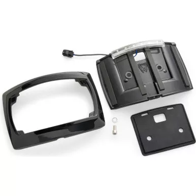 CIRO Black License Plate Frame With White Light For 23-up Touring (40520)