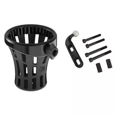 CIRO Gen 2 Goldstrike Big Ass Black Drink Holder with Perch Mount for Gold Wing and Metric Bikes (59911)